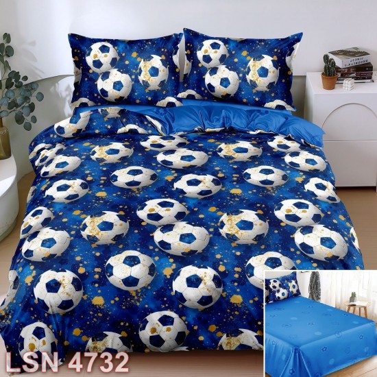 Lenjerie bumbac satinat 4 piese (cod LSN4732)