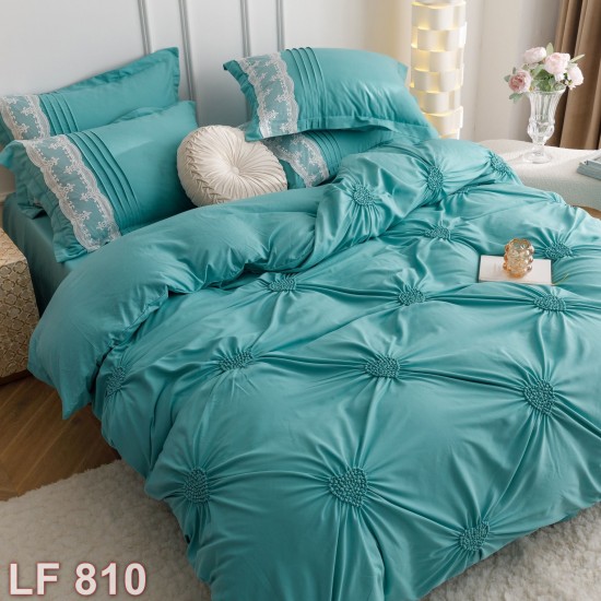 Lenjerie finet 6 piese Uni Deluxe broderie Inima (cod LF810)