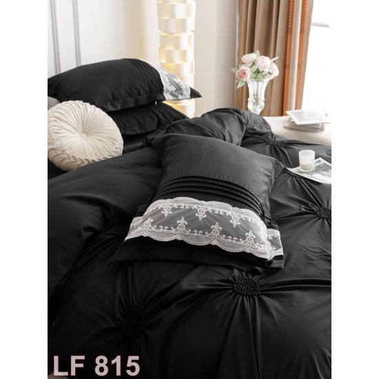 Lenjerie finet 6 piese Uni Deluxe broderie Inima (cod LF815)