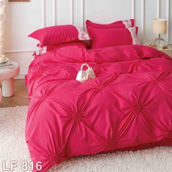 Lenjerie finet 6 piese Uni Deluxe broderie Inima (cod LF816)