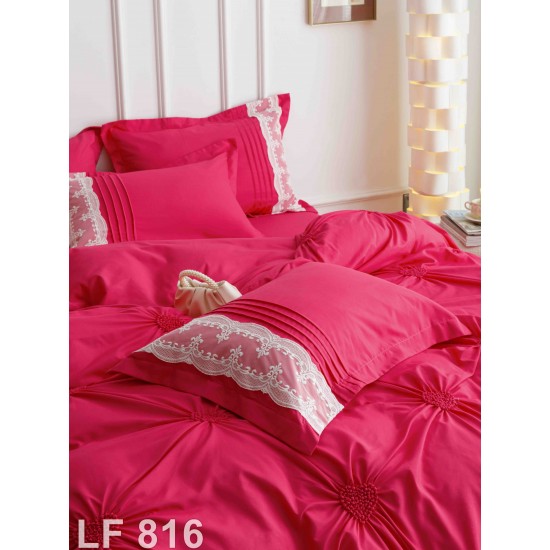 Lenjerie finet 6 piese Uni Deluxe broderie Inima (cod LF816)