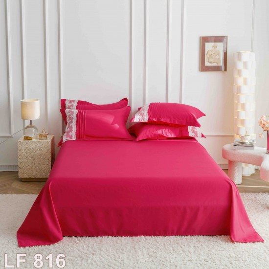 Lenjerie finet 6 piese Uni Deluxe broderie Inima (cod LF816)