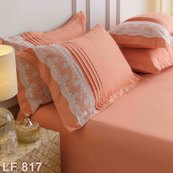 Lenjerie finet 6 piese Uni Deluxe broderie Inima (cod LF817)