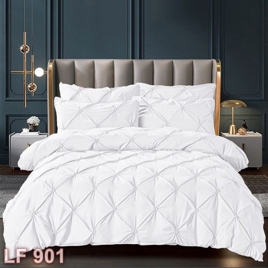 Lenjerie finet 6 piese Pliuri Uni Deluxe (cod LF901)