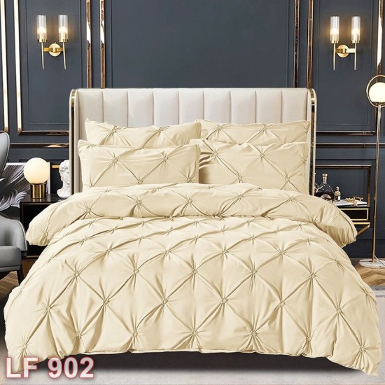 Lenjerie finet 6 piese Pliuri Uni Deluxe (cod LF902)