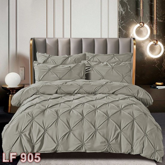 Lenjerie finet 6 piese Pliuri Uni Deluxe (cod LF905)