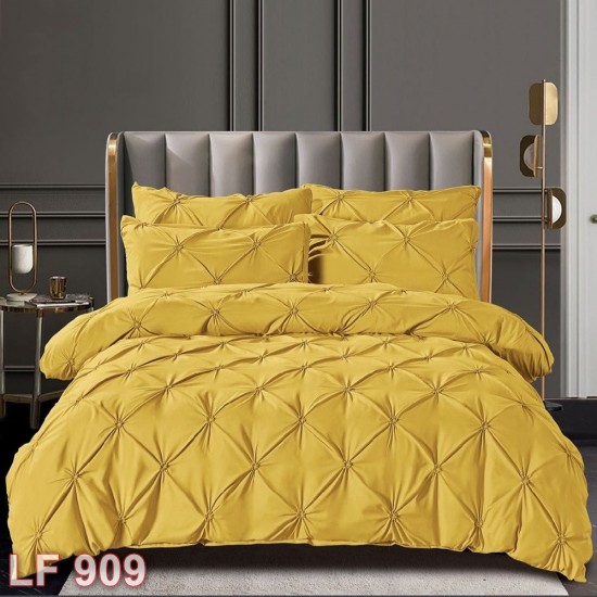 Lenjerie finet 6 piese Pliuri Uni Deluxe (cod LF909)