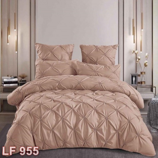Lenjerie finet 6 piese Pliuri Uni Deluxe (cod LF955)
