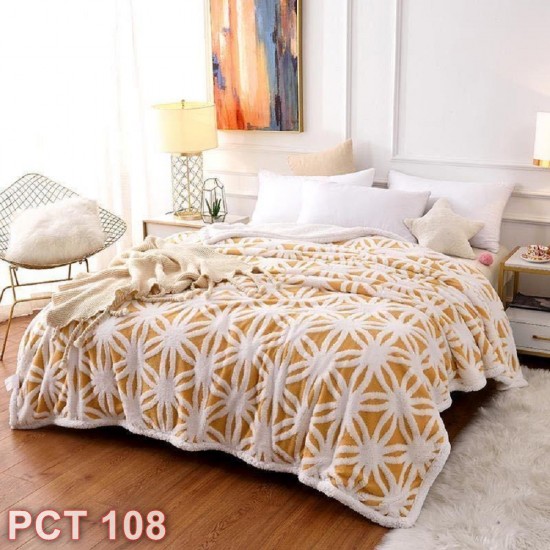 Pătură Cocolino Snowflake cu blăniță (cod PCT108)