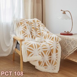 Pătură Cocolino Snowflake cu blăniță (cod PCT108)