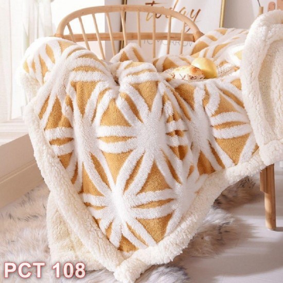 Pătură Cocolino Snowflake cu blăniță (cod PCT108)