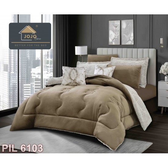 Set Pilota cu două fețe & Lenjerie Cocolino 6 piese cu elastic (cod PIL6103)