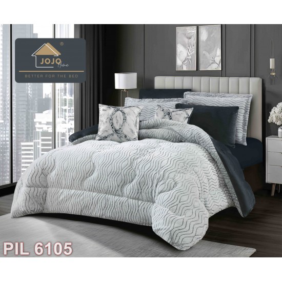 Set Pilota cu două fețe & Lenjerie Cocolino 6 piese cu elastic (cod PIL6105)